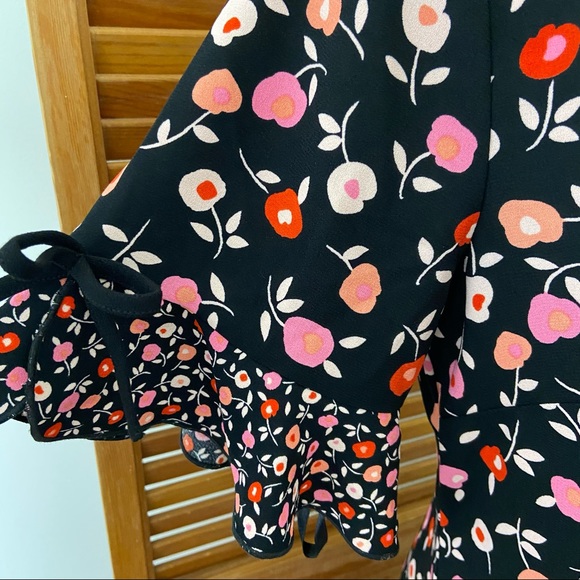 TALBOTS Floral Jewel Neck Shift Short Sleeve Dress - Picture 6 of 16